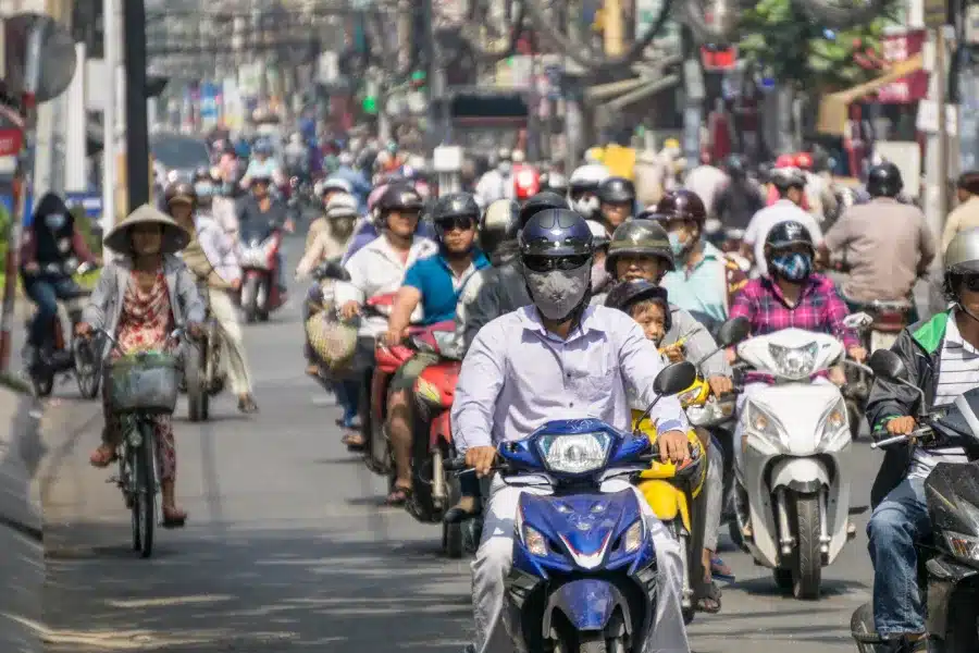 Vietnam is the country with the largest number of motorbikes in the world