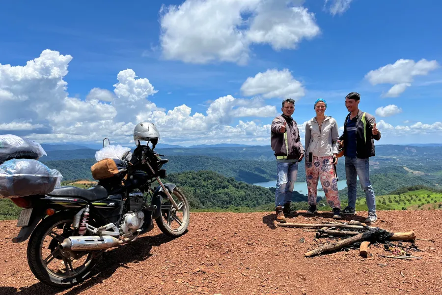 Stop on the mountain of Easy rider motorbike tour