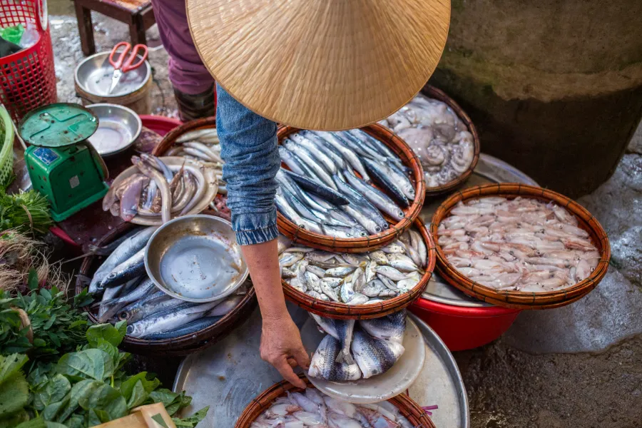 Local market in Vietnam