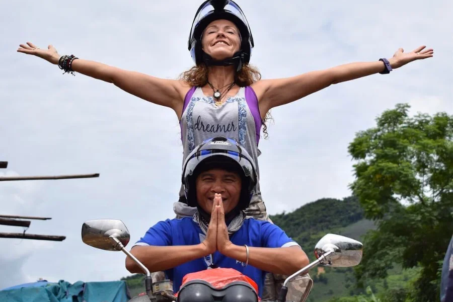 Nice picture on the motorbike tour in Vietnam