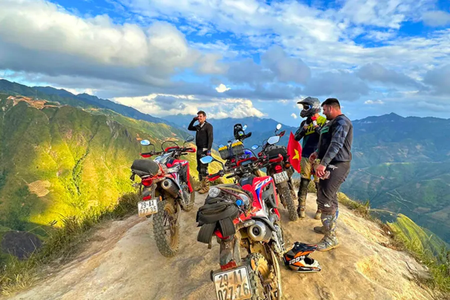 on the highest moutain in Ha Giang